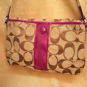Coach Signature C Bag Canvas Magenta